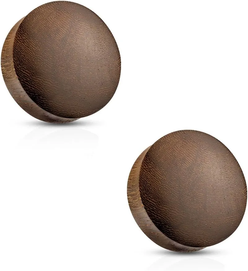 BodyJewelryOnline Organic Ear Plugs/tunnels Convex Saddle Fit Made of Snakewood.