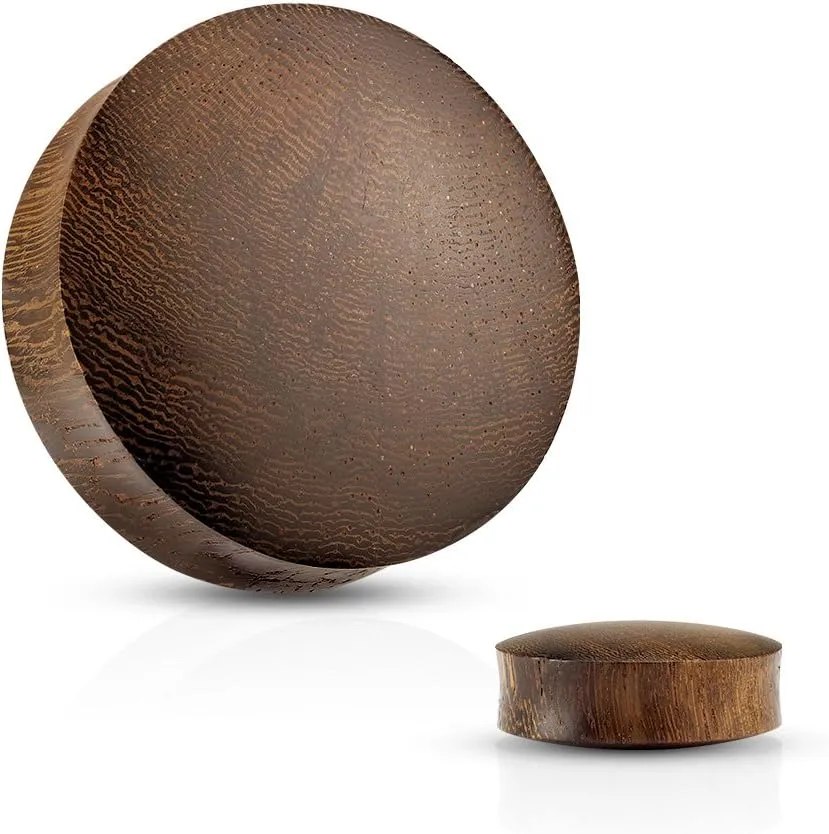 BodyJewelryOnline Organic Ear Plugs/tunnels Convex Saddle Fit Made of Snakewood.