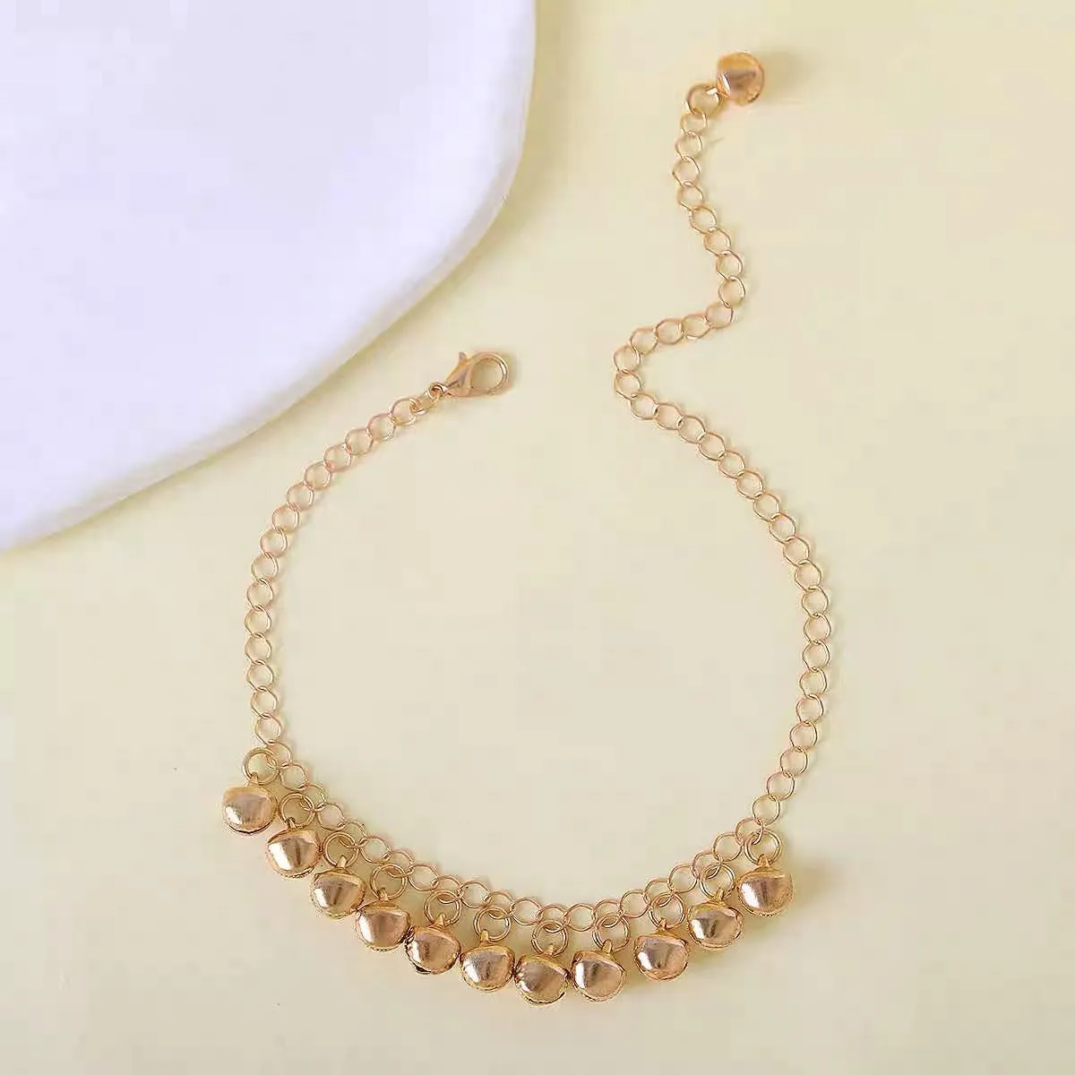 Boho Jingling Bell Tassel Anklet Bracelet for Women Vintage Silver Sounds Bells Beaded Adjustable Jingle Charm Ankle Foot Chain Indian Gypsy Barefoot Sandals Goth Hippie Anklets Feet Summer Beach Belly Dance Jewelry