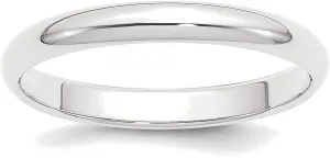 Bonyak Jewelry Platinum 3mm Half Round Wedding Band Size 10.5 Vibrant