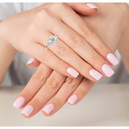 Bottlebrush Diamond Matching Band for Princess Center (Band Only. Engagement Ring Not Included)