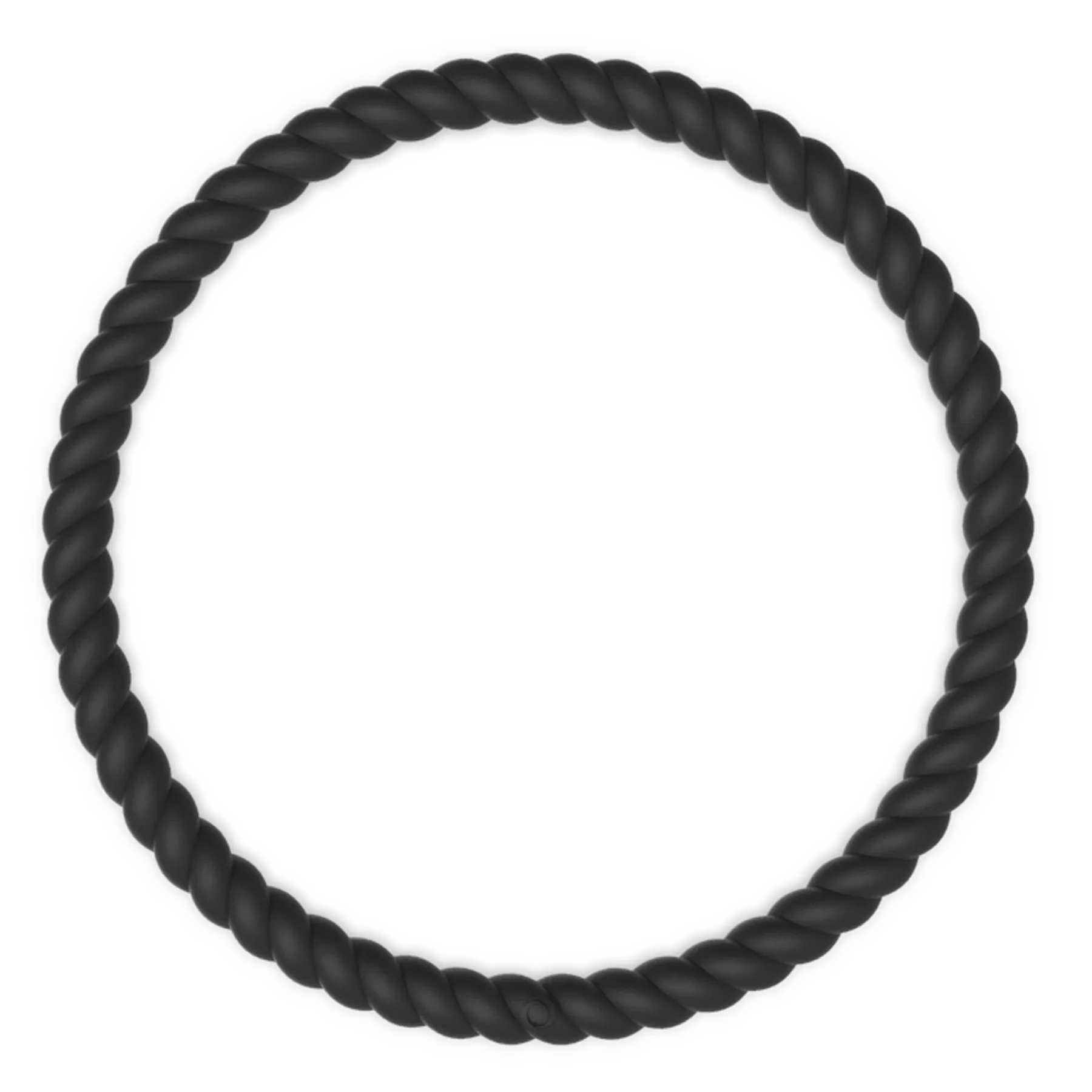 Braided Stackable Silicone Bracelet - Obsidian