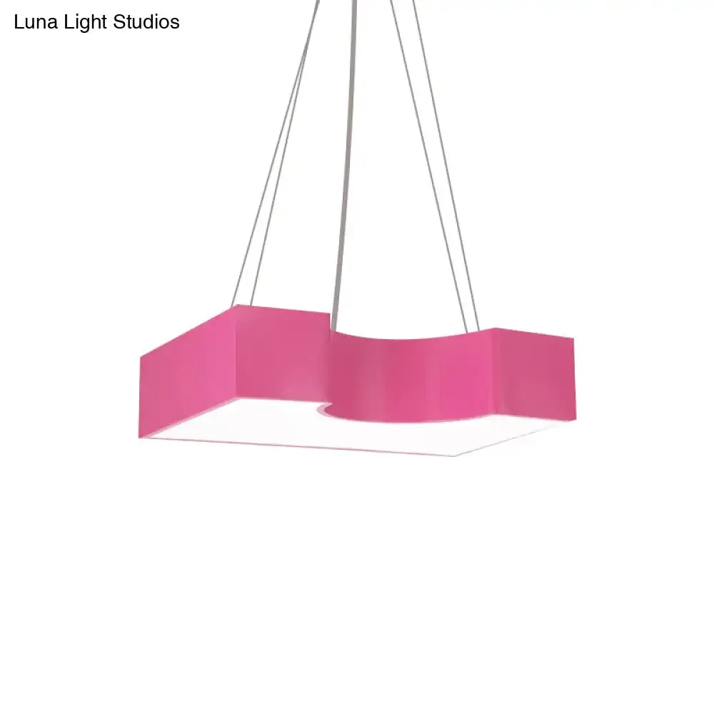 Bright-Colored LED Acrylic Pendant Light - Ideal for Classrooms!