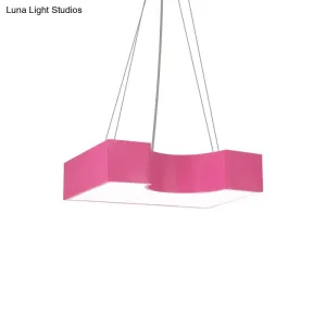 Bright-Colored LED Acrylic Pendant Light - Ideal for Classrooms!