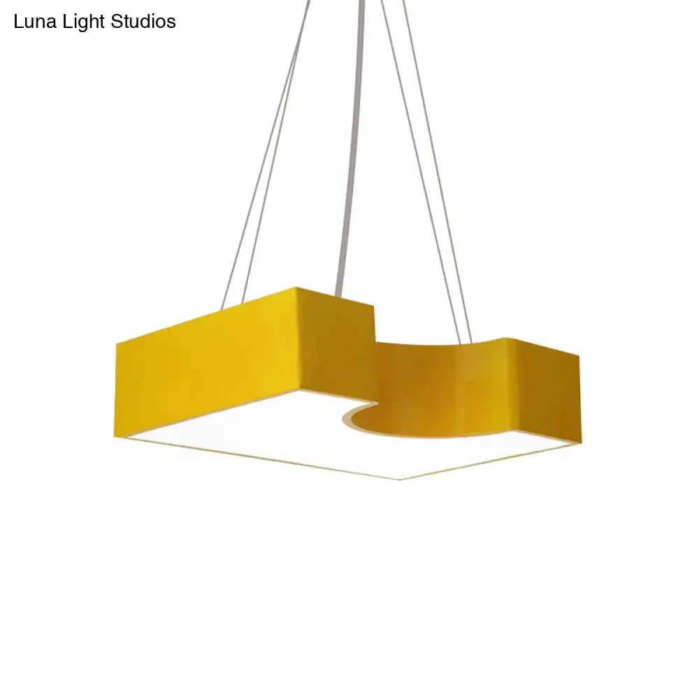 Bright-Colored LED Acrylic Pendant Light - Ideal for Classrooms!