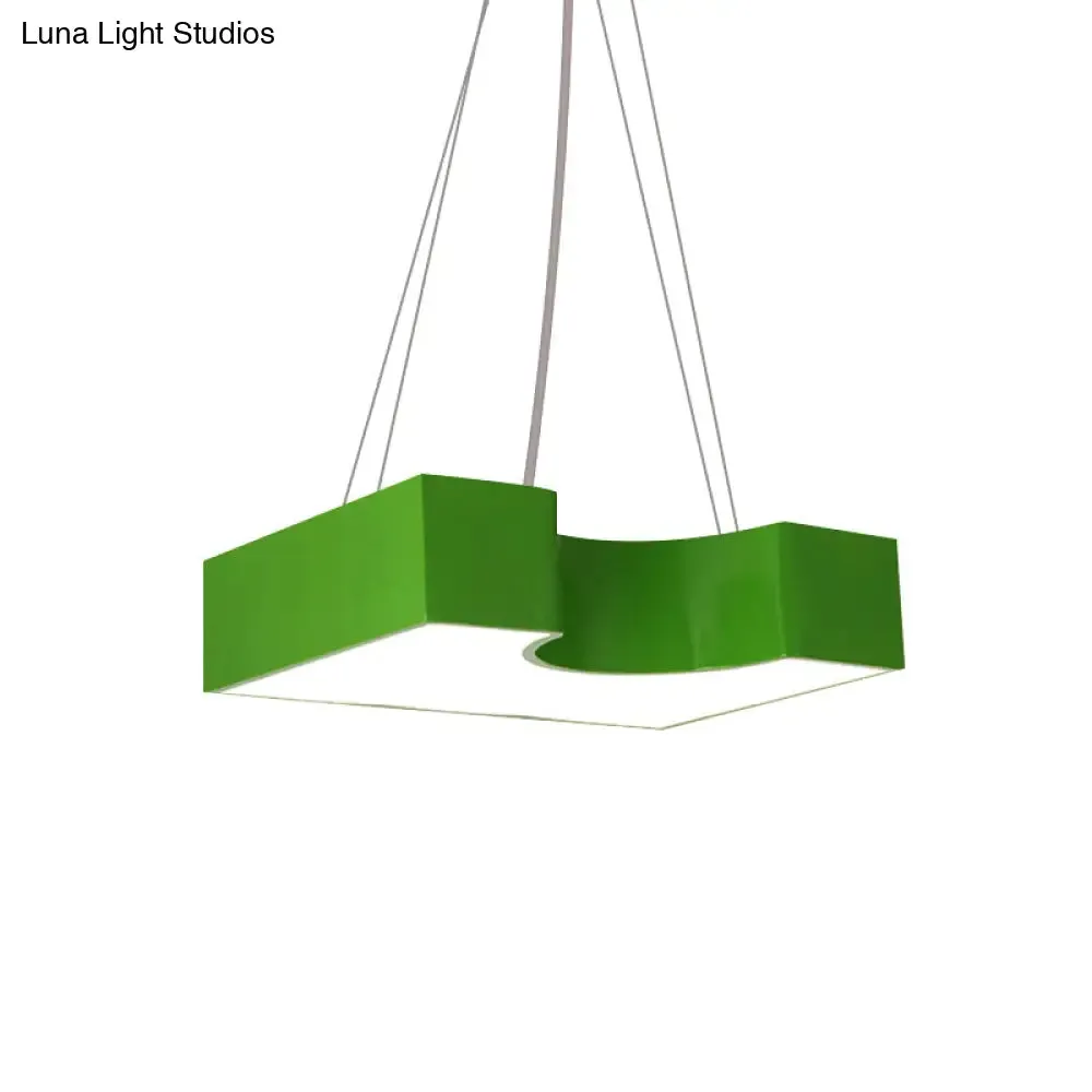 Bright-Colored LED Acrylic Pendant Light - Ideal for Classrooms!