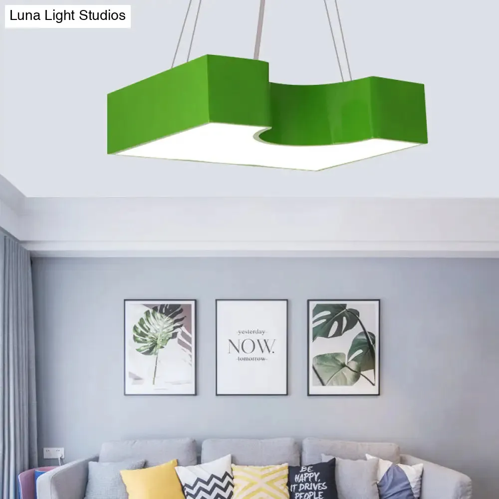 Bright-Colored LED Acrylic Pendant Light - Ideal for Classrooms!