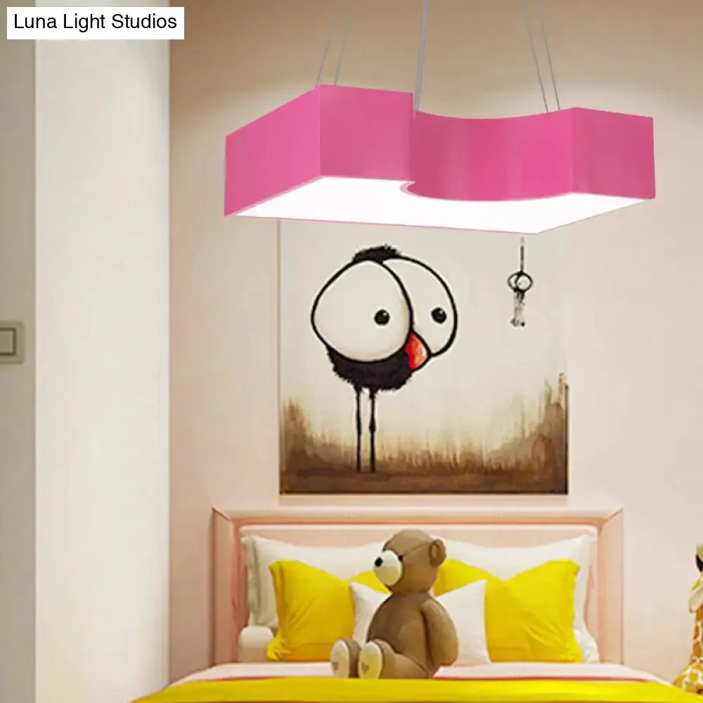 Bright-Colored LED Acrylic Pendant Light - Ideal for Classrooms!