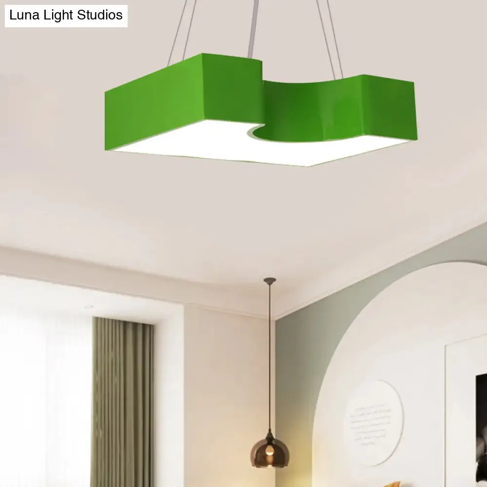 Bright-Colored LED Acrylic Pendant Light - Ideal for Classrooms!