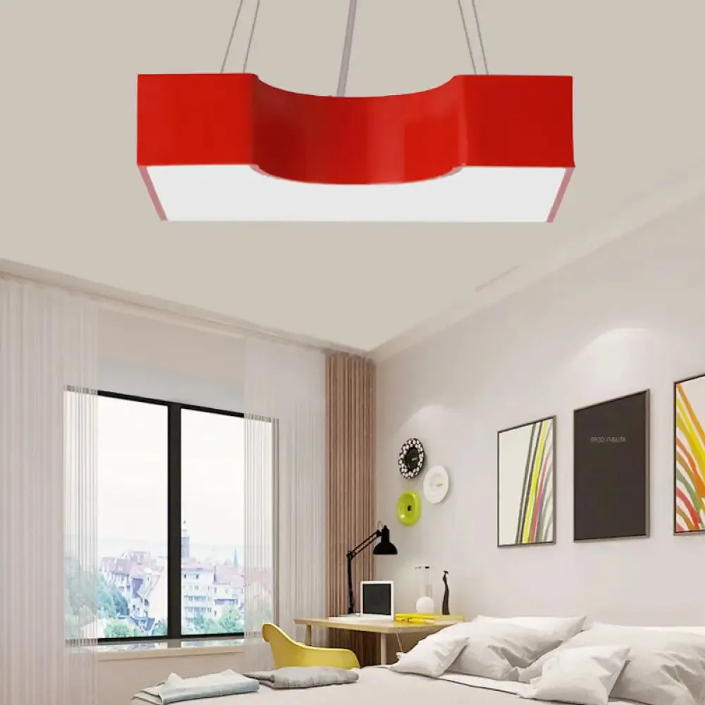Bright-Colored LED Acrylic Pendant Light - Ideal for Classrooms!