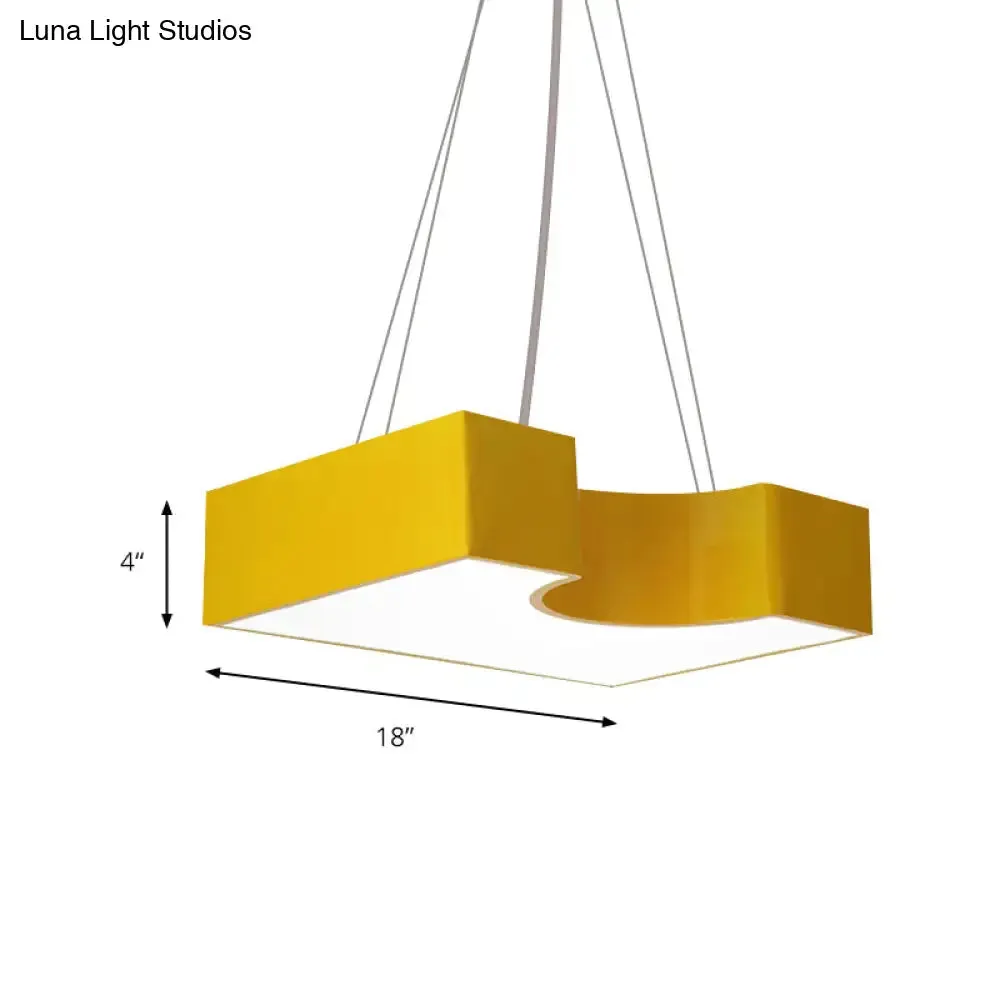 Bright-Colored LED Acrylic Pendant Light - Ideal for Classrooms!