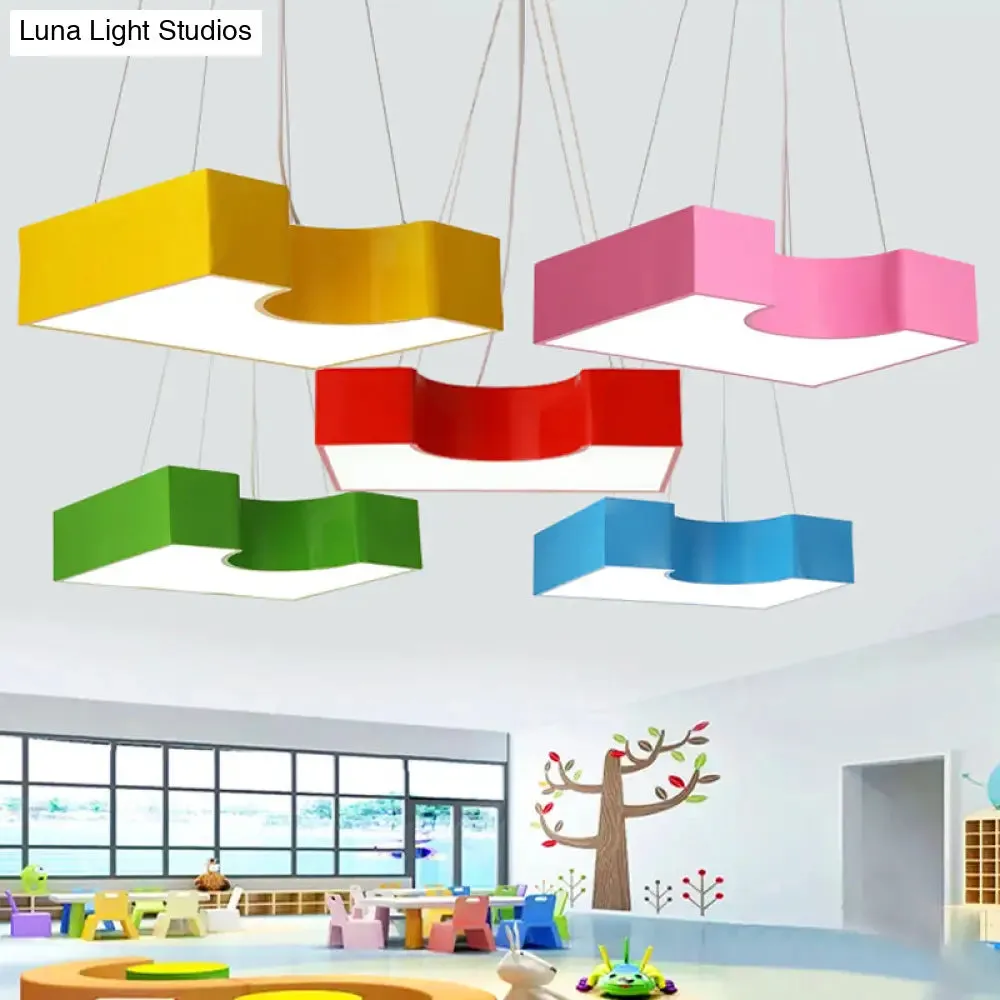 Bright-Colored LED Acrylic Pendant Light - Ideal for Classrooms!