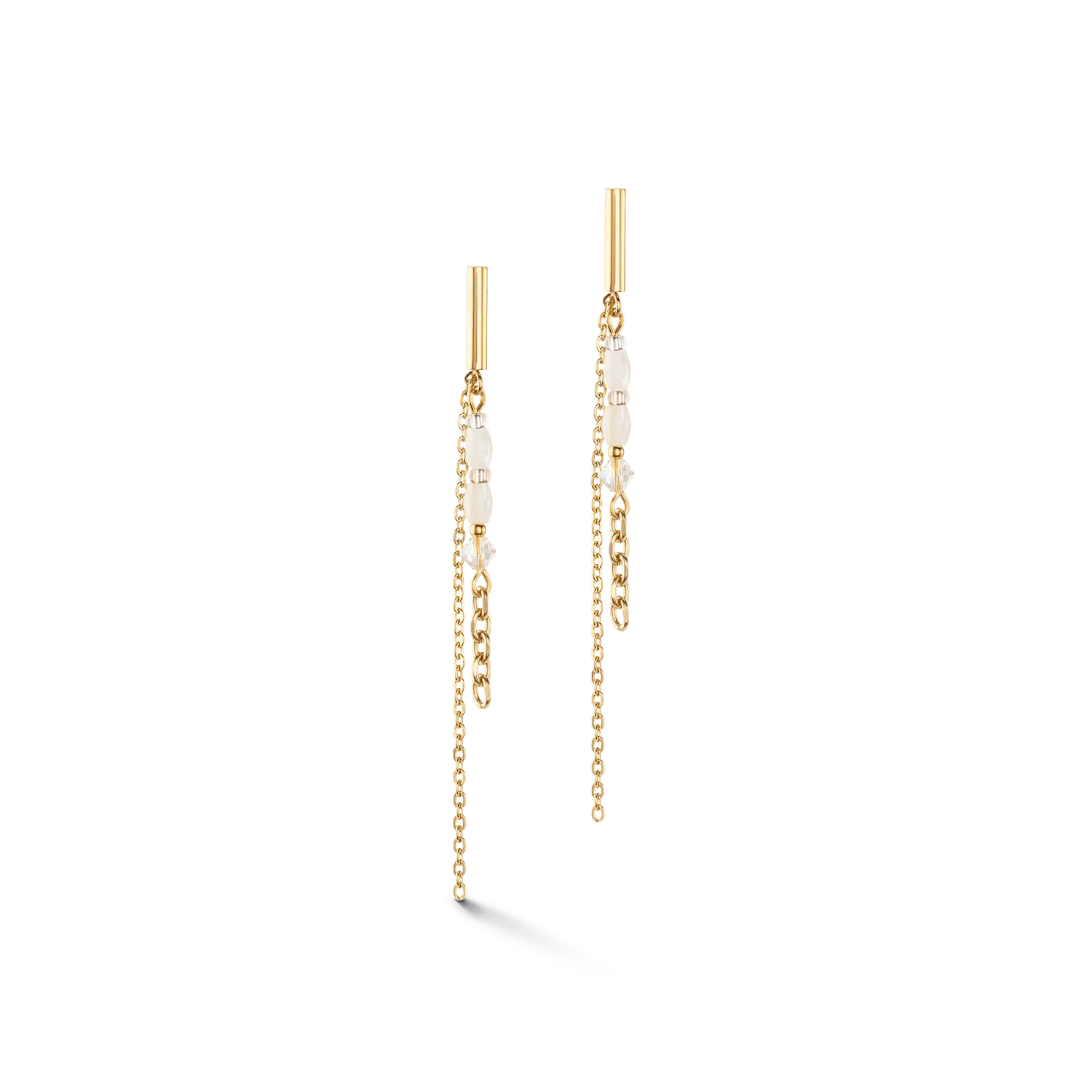 Brilliant Square Layer Gold Earrings
