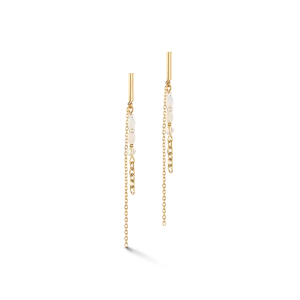 Brilliant Square Layer Gold Earrings