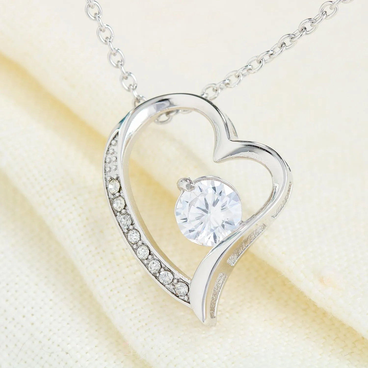 Bubble Hugs Anniversary Necklace Silver Plated - to My Girlfriend On Our Anniversary - Custom Name Couple Year Relationship from Boyfriend