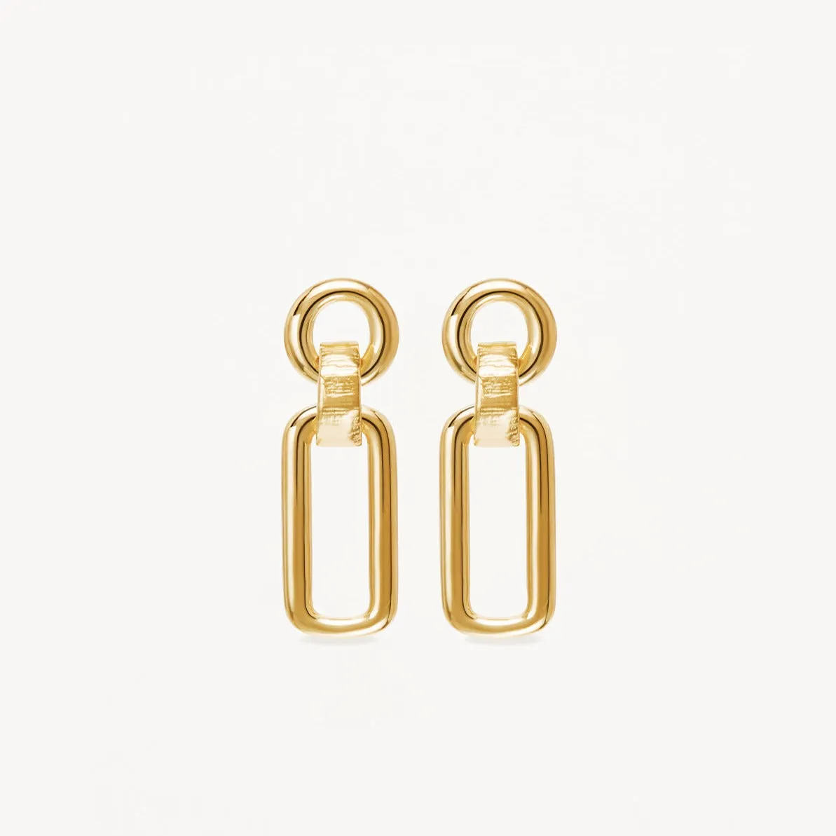 By Charlotte Shield Drop Earrings, Gold or Silver