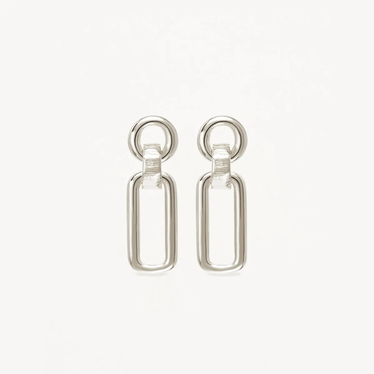 By Charlotte Shield Drop Earrings, Gold or Silver