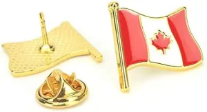 Canada National Flag Enamel Pin and the Canadian heart-shaped National Emblem Badge Brooch For Backpack and Coat