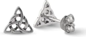 Celtic Knot Stud Earrings Hypoallergenic 925 Sterling Silver Triangle Knot Earring Studs Celtic Jewelry for Women