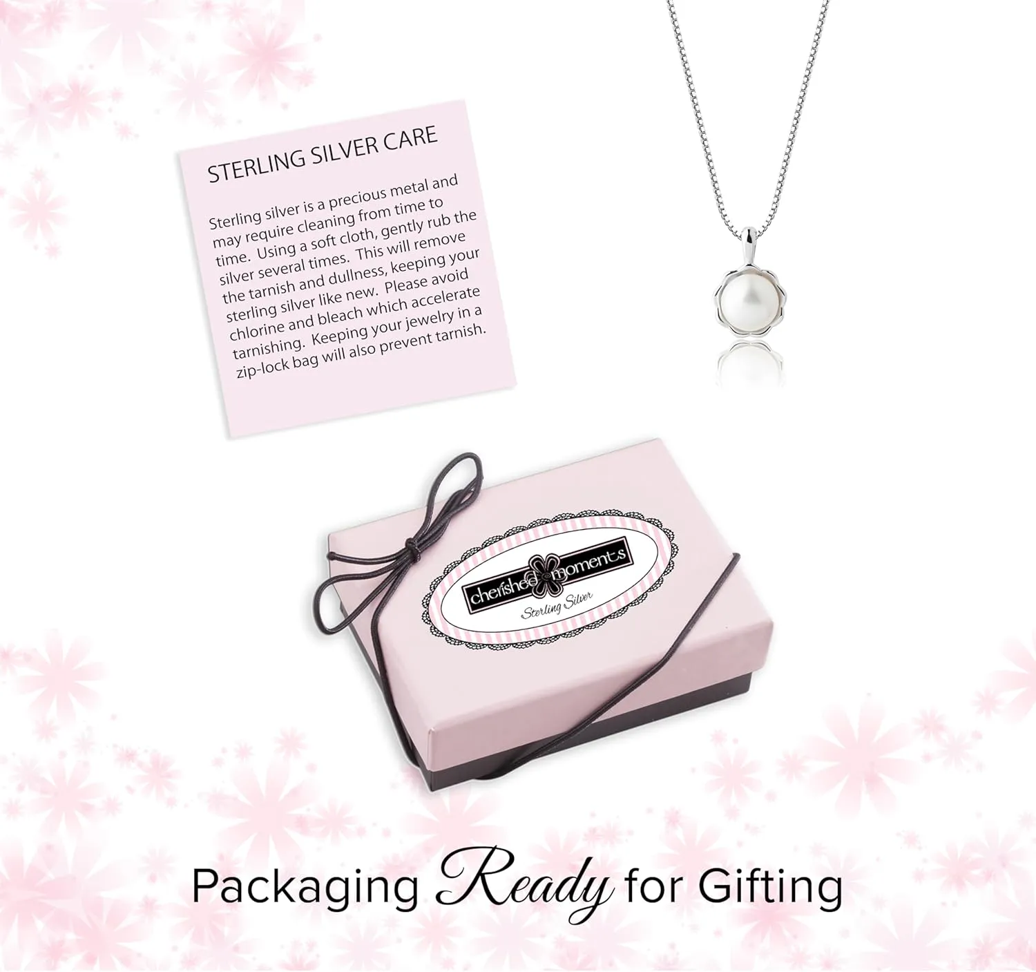 Cherished Moments Children's Sterling Silver and 14K Gold Plated Cultured Pearl Necklace for Little Girls, Toddlers, Kids, Mom and Me Jewelry