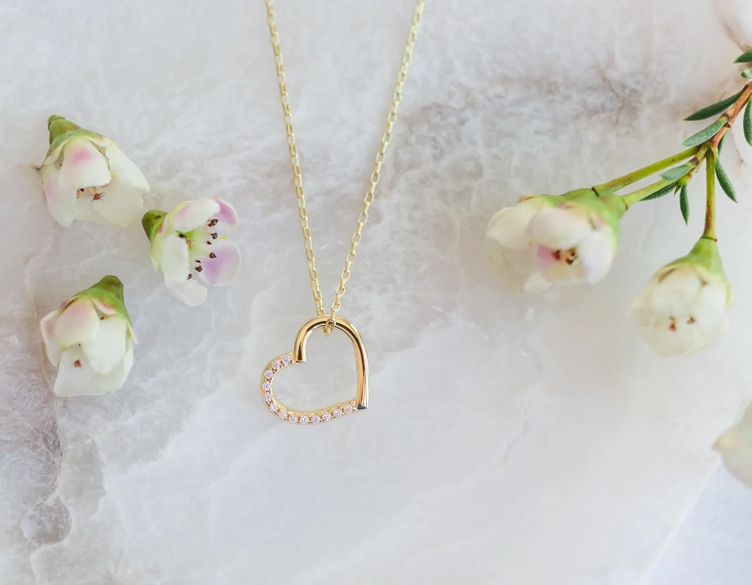 Cherished Moments Children's Sterling Silver and 14K Gold Plated Floating Heart Necklace with Pink and Clear CZ Stones Gift for Little Girls, Toddlers, and Kids