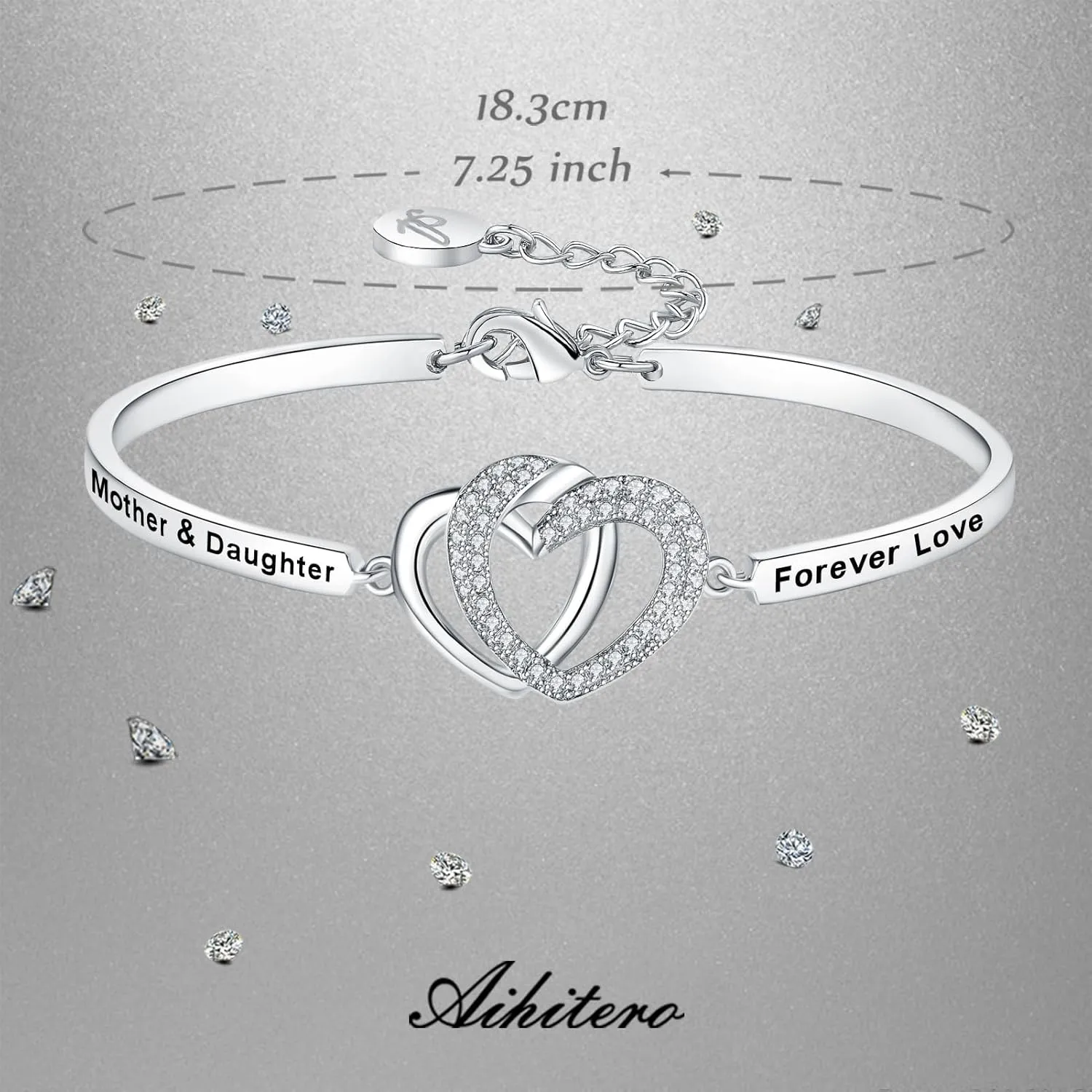 Christmas Badass Daughter Gift, Always My Daughter Forever My Friend Bangle Bracelet, Mother/Father Daughter Forever Love Women Jewelry, Birthday Xmas Wedding Present from Dad Mom