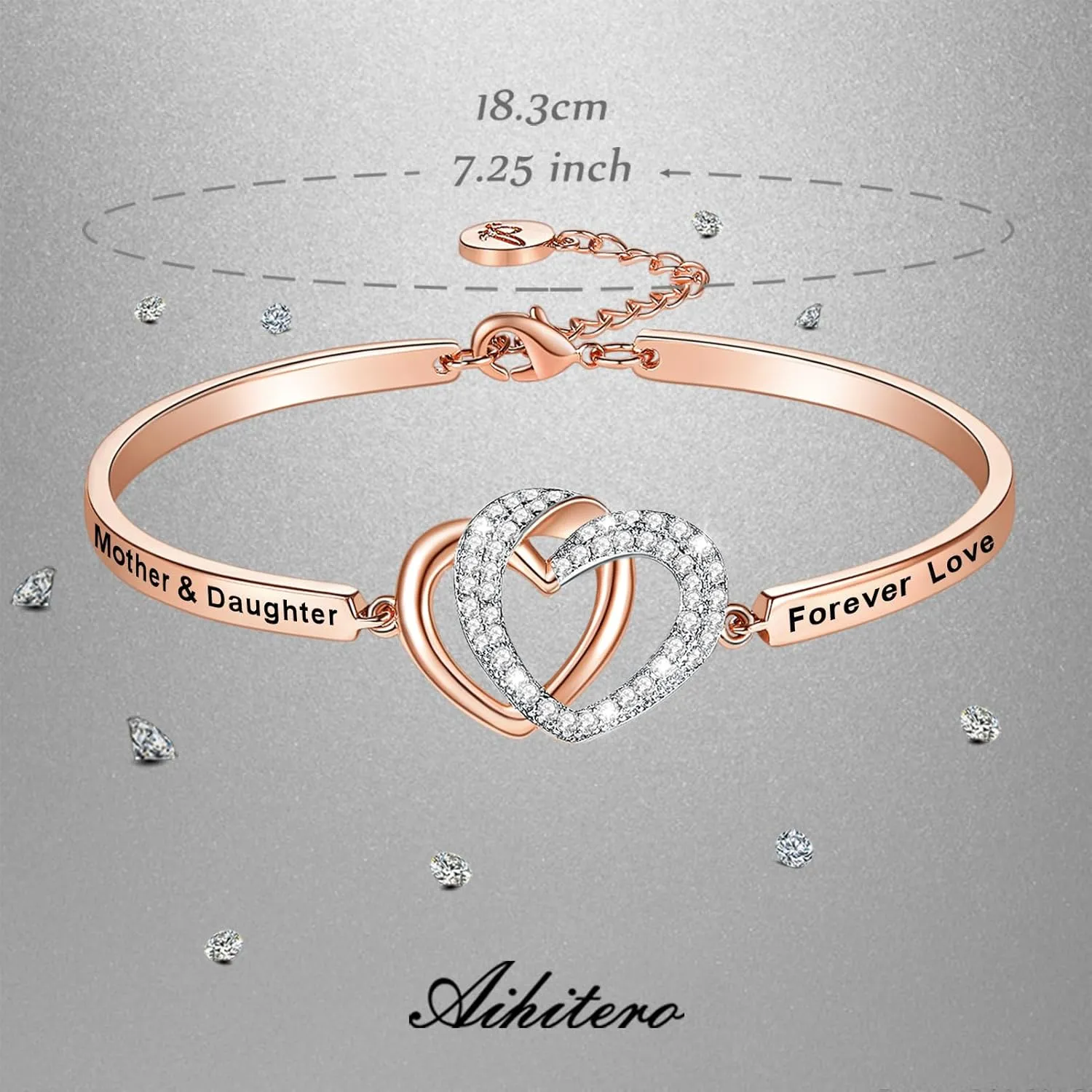 Christmas Badass Daughter Gift, Always My Daughter Forever My Friend Bangle Bracelet, Mother/Father Daughter Forever Love Women Jewelry, Birthday Xmas Wedding Present from Dad Mom