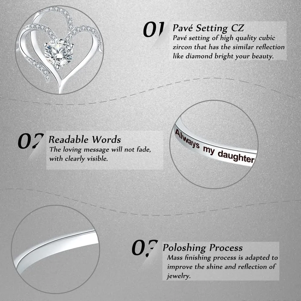 Christmas Badass Daughter Gift, Always My Daughter Forever My Friend Bangle Bracelet, Mother/Father Daughter Forever Love Women Jewelry, Birthday Xmas Wedding Present from Dad Mom