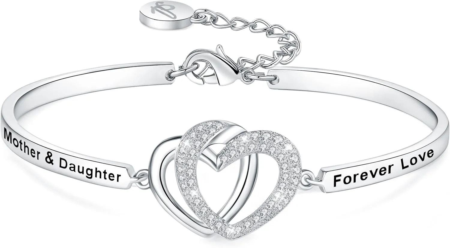 Christmas Badass Daughter Gift, Always My Daughter Forever My Friend Bangle Bracelet, Mother/Father Daughter Forever Love Women Jewelry, Birthday Xmas Wedding Present from Dad Mom