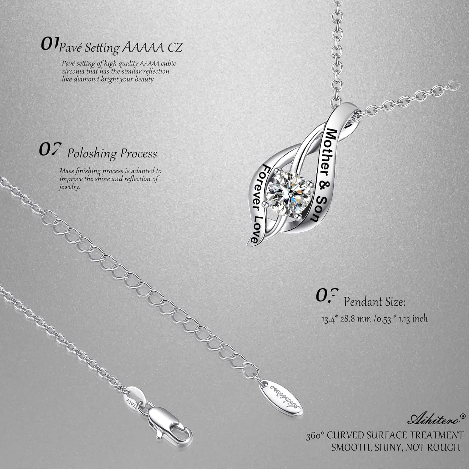 Christmas Mother Daughter Gifts, Always My Mom Forever My Friend Love Heart Pendant Necklace, Daddy's Girl Jewelry for Women, Her Birthday Anniversary Xmas Wedding Present for Mum