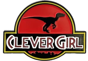 Clever Girl Raptor 1.5" Soft Enamel Pin