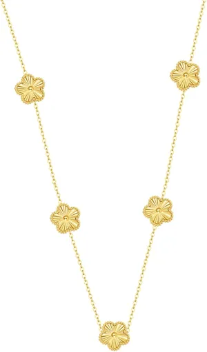 Clover Necklace for Women, Flower pendant Necklace, Five Leaf Clover Necklaces Dainty Lucky Clover Jewelry Gifts