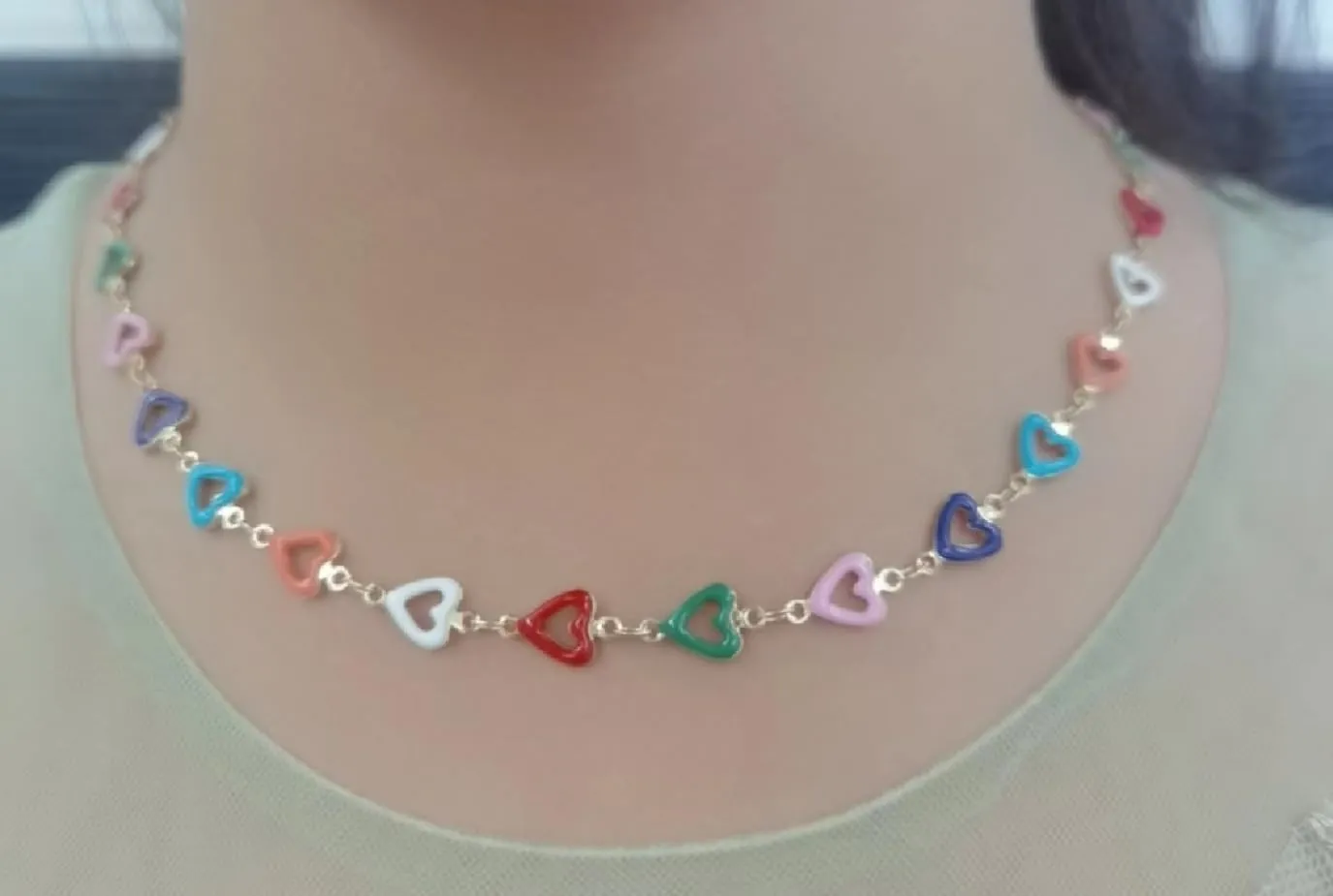 Colorful Alloy Necklace Glass Imitation Pearl Earring Bracelet Jewelry 3 Set for Women and girls