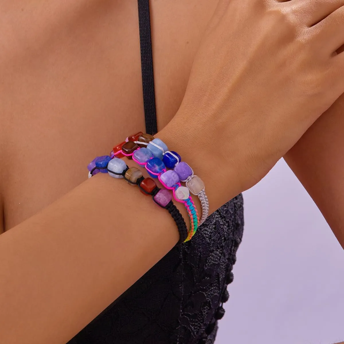 Colorful Bracelet For Women Cute Adjustable Handmade Friendship Lucky Beaded Bracelet For Festival Holiday Daily Accessory