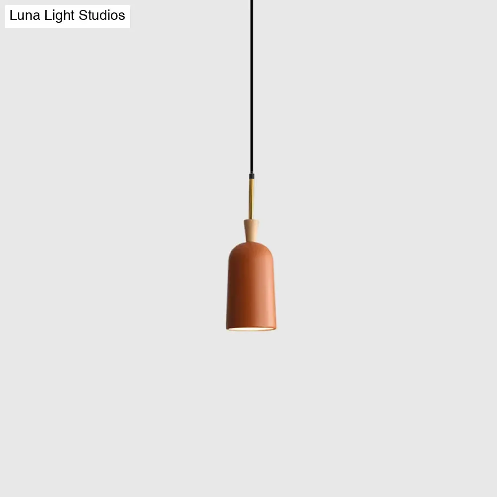 Colorful Macaron Pendant Light with Metal Shade - Industrial Hanging Lamp