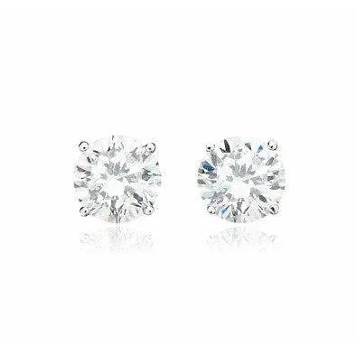 Crislu Cubic Zirconia Studs 2 cttw - Sterling Platinum