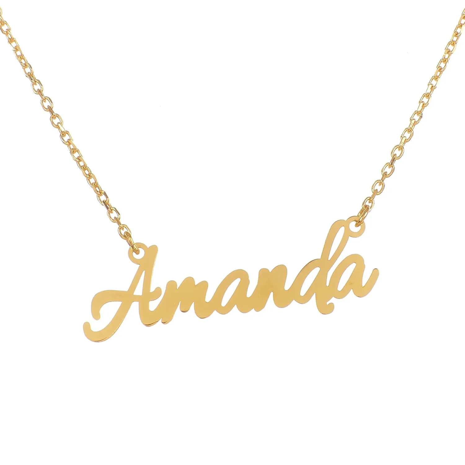 Custom Name Necklace, 14K Gold Plated Name Necklace, Personalized Jewelry, Birthday Gift for Her, 2023 Christmas Gifts, Gifts for Women