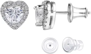 D Color VVS1 Clarity Moissanite Sparkle Stud Earrings for Women, Really Authentic Solid 925 Sterling Silver, Valentines Anniversary Birthday Mothers Day Jewelry, Ideal Gift for Her