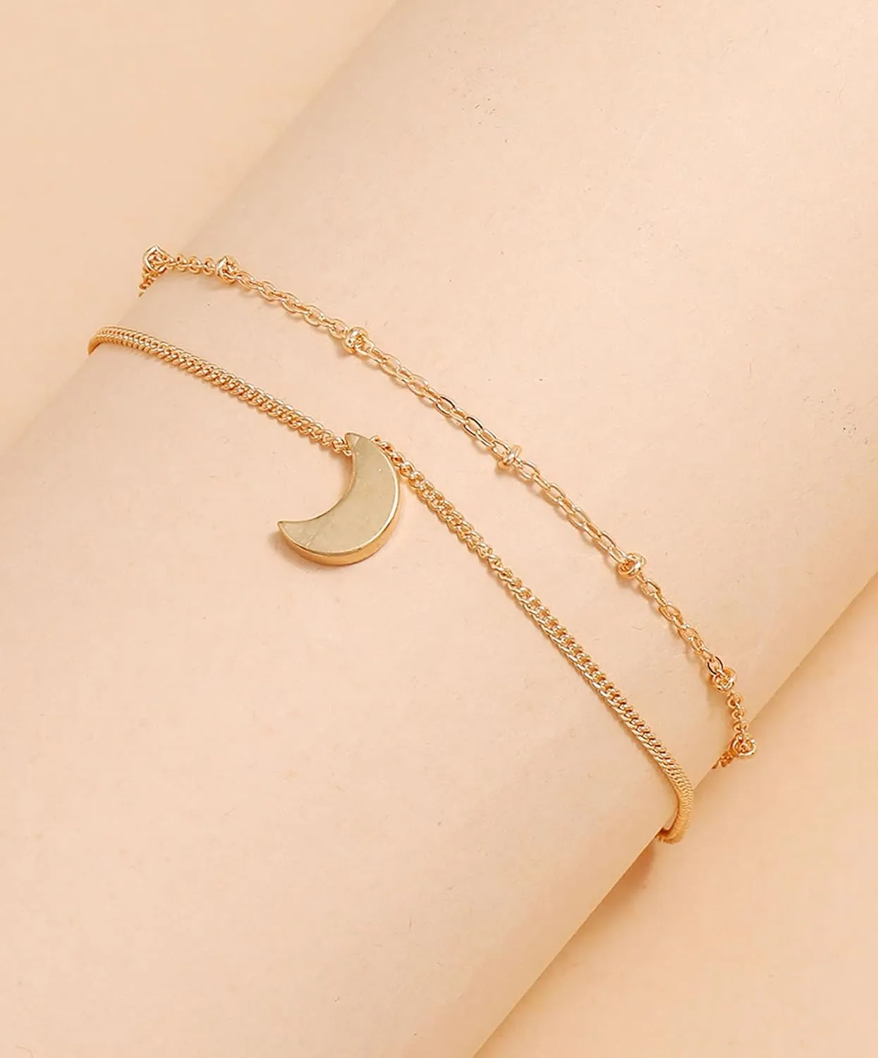 Dainty Gold/Silver Anklet for Women 14K Gold Plated Layered Satellite Beads Heart Anklets Layering Rhinestone Cubic Zirconia Ankle Bracelets Minimalist Summer Beach Foot Chain Ankle Jewelry Gifts