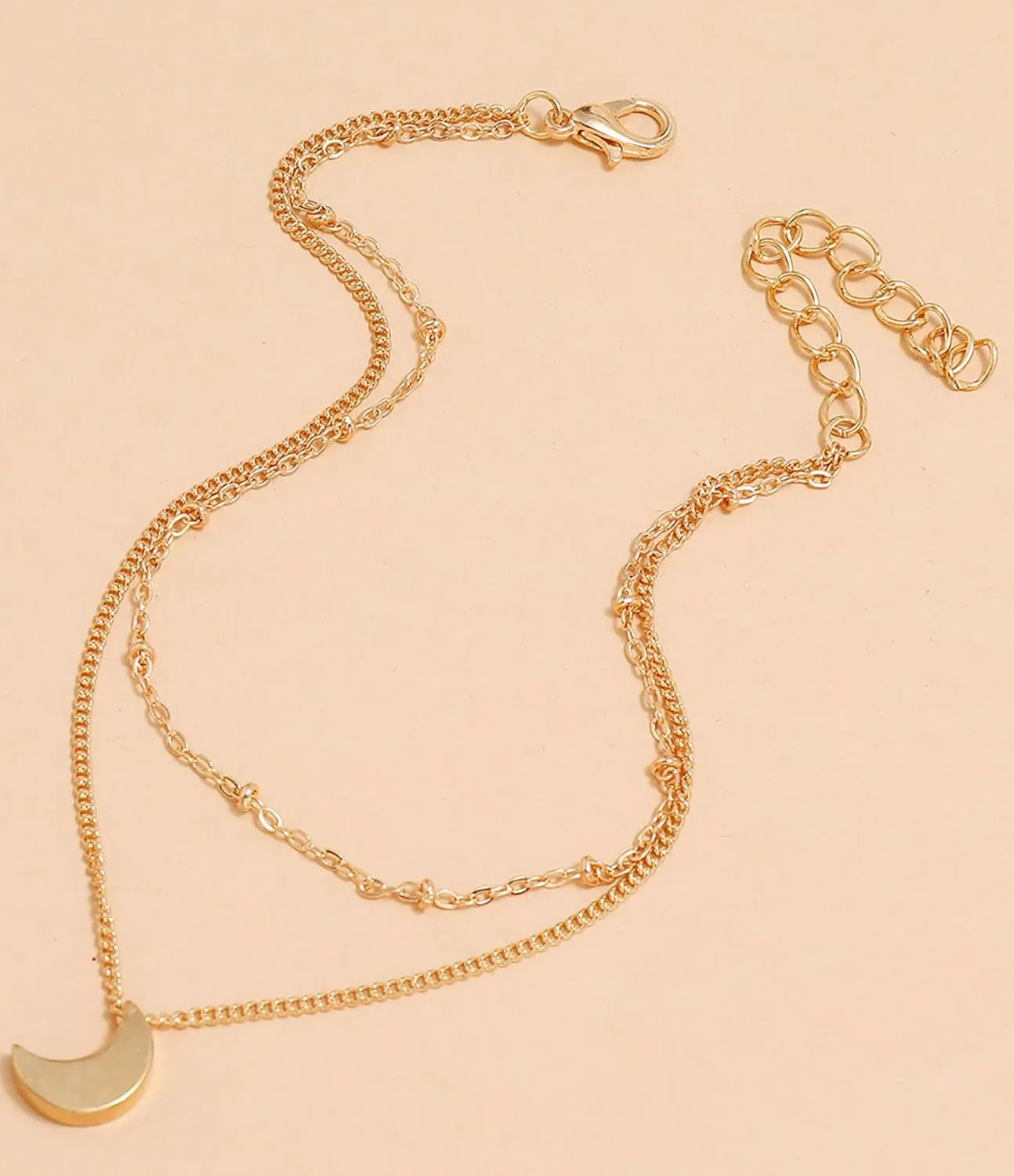 Dainty Gold/Silver Anklet for Women 14K Gold Plated Layered Satellite Beads Heart Anklets Layering Rhinestone Cubic Zirconia Ankle Bracelets Minimalist Summer Beach Foot Chain Ankle Jewelry Gifts