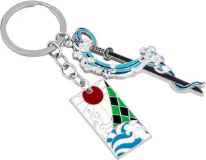 Demon Slayer Keychain, Key Ring Set for True Demon Slayer Fans, Anime Gifts with Durable Metal & Vibrant Color