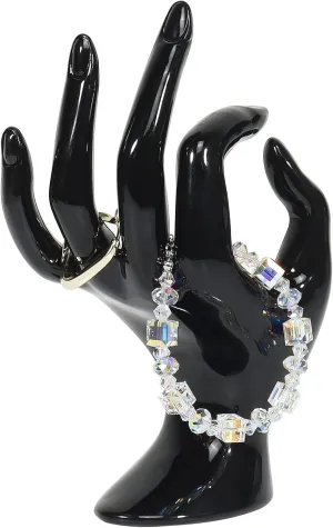 DI QIU REN Hand Form Ring Holder - Jewelry Display Stand, Black Room Decor Aesthetic Bracelet Ring Watch Support, Preppy Y2k Holder