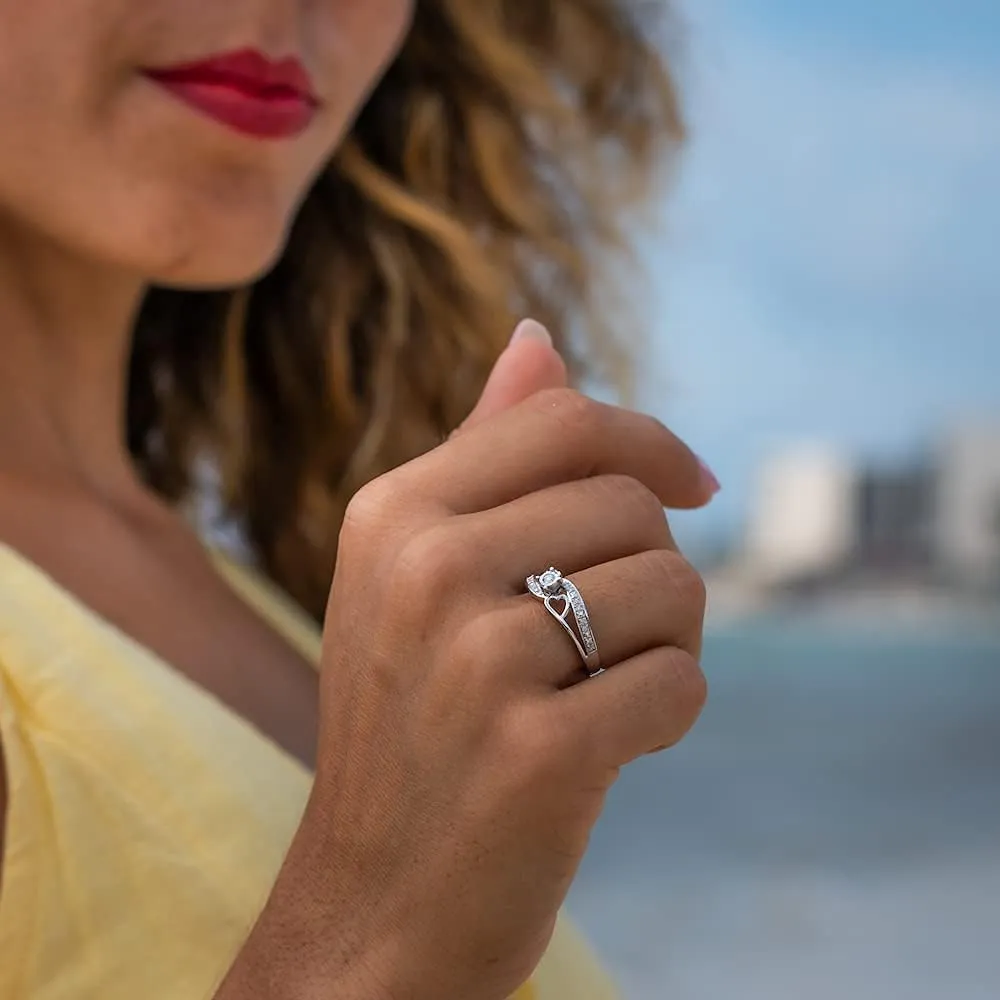 Diamond Promise Ring Natural Diamonds Sterling Silver 1/10 cttw (H-I Color, I2-I3 Clarity)