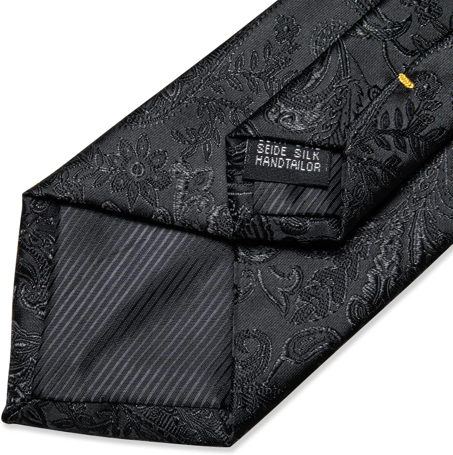 DiBanGu Silk Paisley Ties for Men Woven Necktie and Pocket Square Tie Clip Cufflinks Set Party Wedding Tie with Gift Box