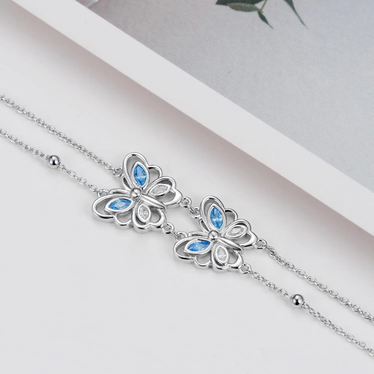 Dorunmo Anklet Bracelets For Women 925 Sterling Silver Birthstone/Infinity/Butterfly/Evil Eye/Turtle/Pineapple/Starfish/Heart Anklets Bracelets Jewelry Gifts for Women