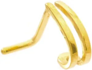 Double Hoop Nose Ring for Single Piercing 20 Gauge Sold Each