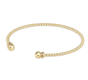 E Newton Classic Bead Cuff - Gold