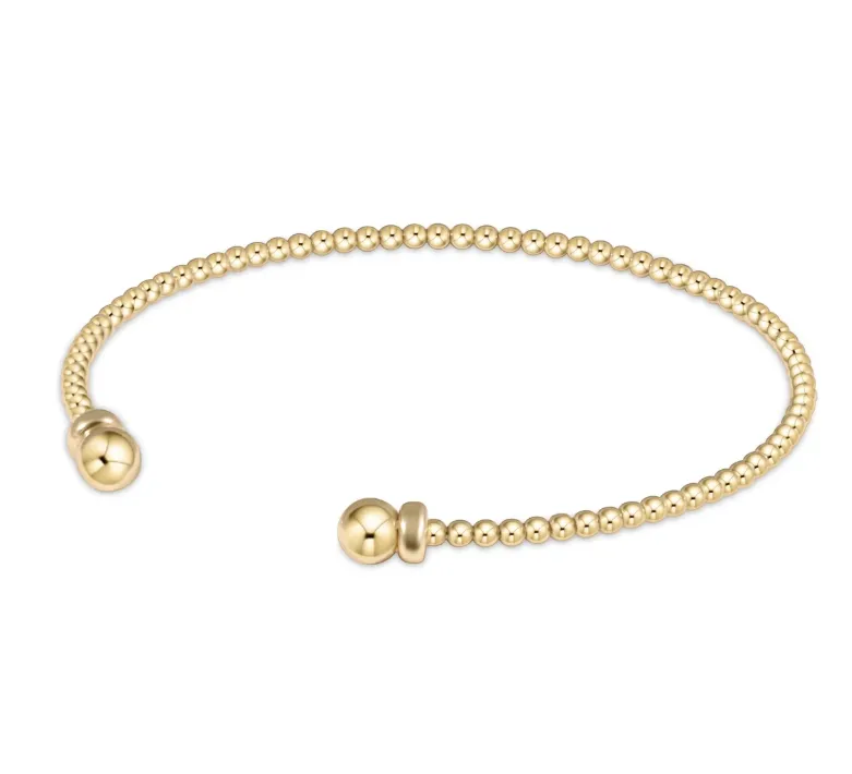 E Newton Classic Bead Cuff - Gold