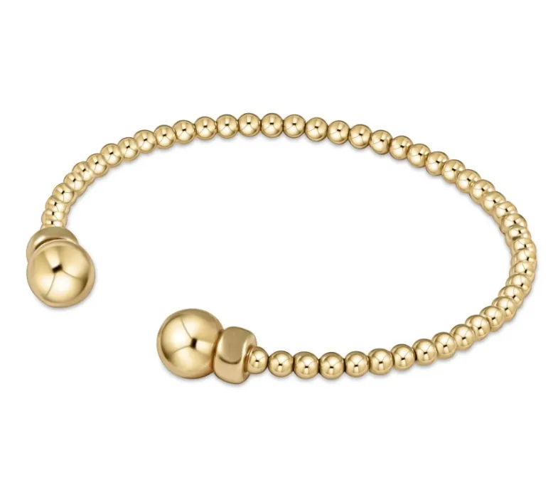 E Newton Classic Bead Cuff - Gold