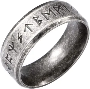 Elder Futhark Ring - Nordic Alphabet Design Viking Jewelry Rings